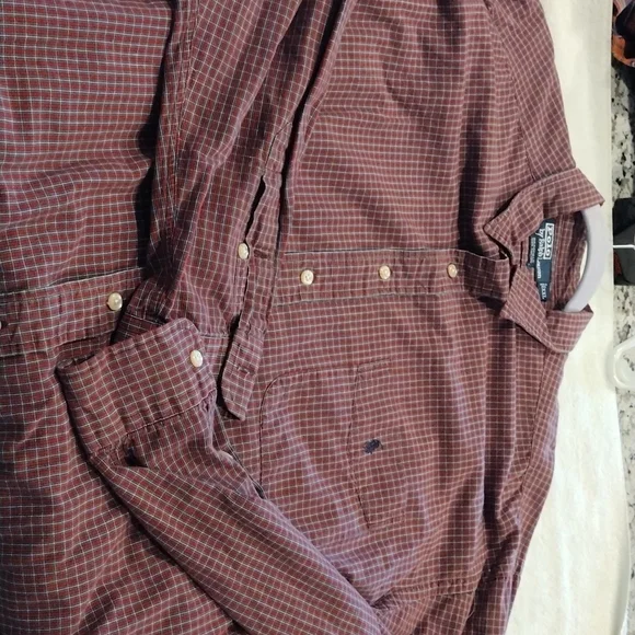 Ralph Lauren xxl long sleeve button down shirt red plaid - Picture 6 of 6